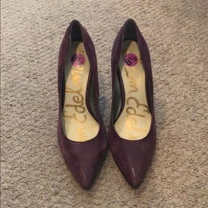 San Edelman hazel pumps plum 8.5